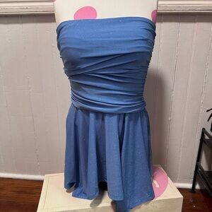 Windsor XS Strapless Dress Glitter Baby Blue